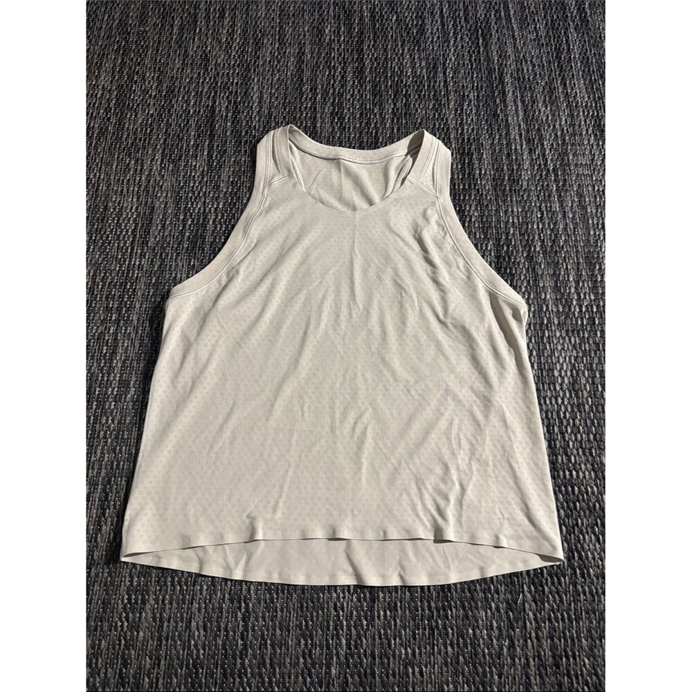 Lululemon Fast and Free Race Length Racerback Tank Lightweight Sheer Mesh Sz 6